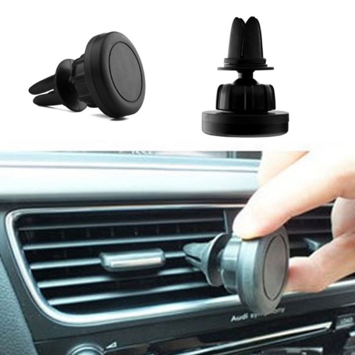 Suport auto telefon se misca 360 grade magnetic universal ,pentru grila ventilatie aerisire, culoare Negru [3]