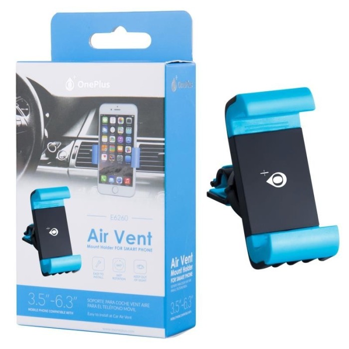 Suport auto telefon sitem paranteza  ,pentru grila ventilatie , culoare Albastru [2]