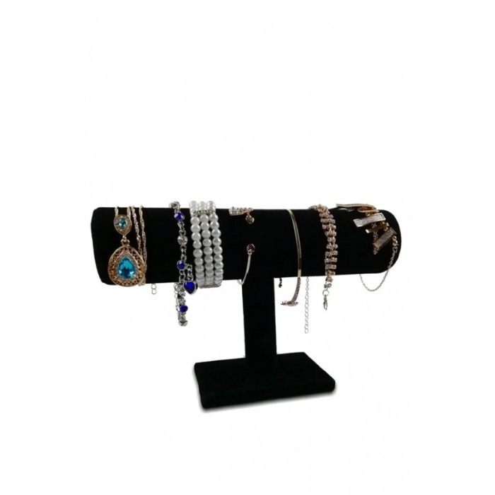 Suport BlackTube de expunere ceasuri sau bratari, forma cilindrica, 23.5x15 cm, catifea neagra, Doty®️ [1]