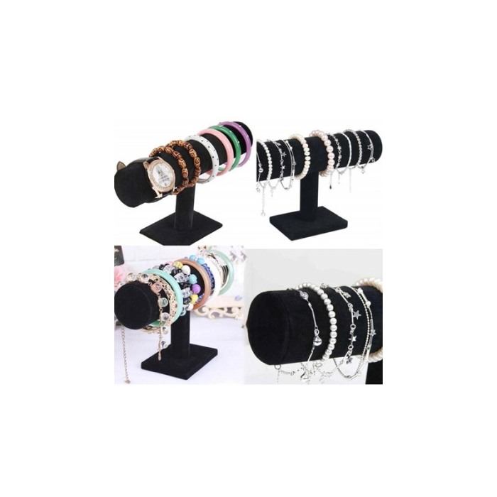 Suport BlackTube de expunere ceasuri sau bratari, forma cilindrica, 23.5x15 cm, catifea neagra, Doty®️ [5]