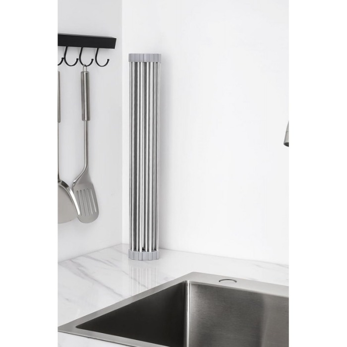 Suport de uscare si scurgere pliabil din otel inoxidabil pentru vase si ustensile de bucatarie, 47 X 35 cm, Doty® [3]
