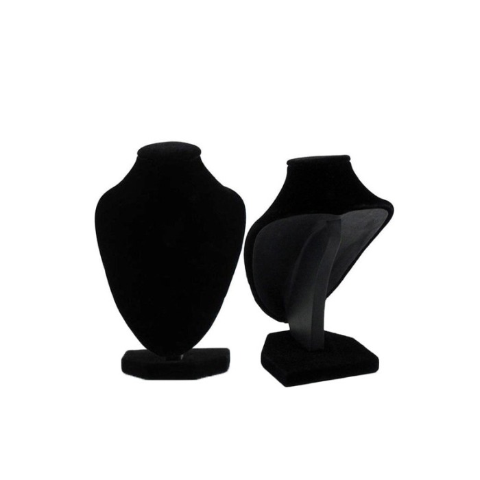 Suport fix pentru lanturi si coliere SoftNeck, din catifea neagra, 12x12 cm, design elegant, Doty®️ [6]