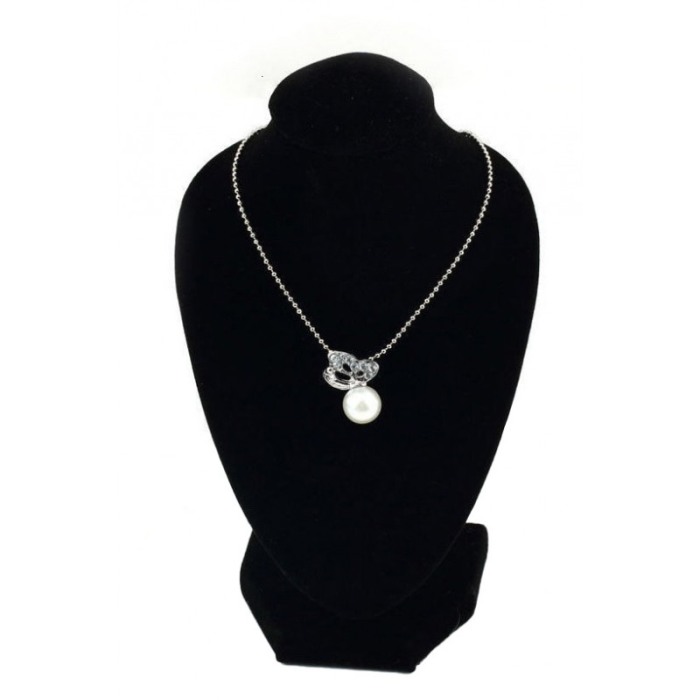 Suport fix pentru lanturi si coliere SoftNeck, din catifea neagra, 12x12 cm, design elegant, Doty®️ [5]