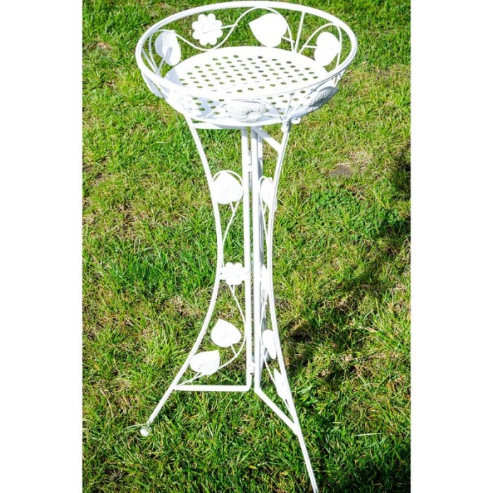 Suport Florize pentru aranjamente florare sau ghivece, metal, pliabil,rezistent, 72 cm , alb, design creativ [5]