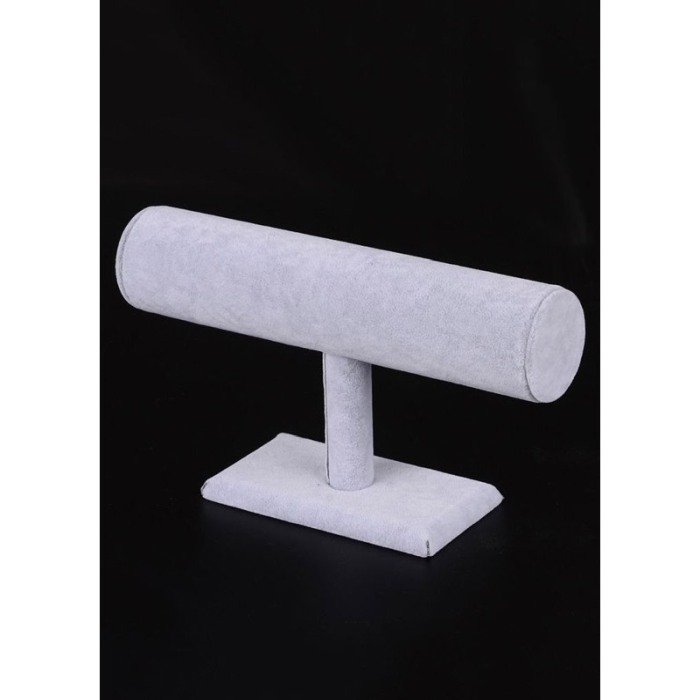 Suport GreyTube de expunere ceasuri sau bratari, forma cilindrica, 23.5x15 cm, catifea gri, Doty®️ [3]