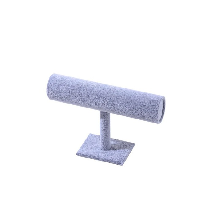 Suport GreyTube de expunere ceasuri sau bratari, forma cilindrica, 23.5x15 cm, catifea gri, Doty®️ [1]