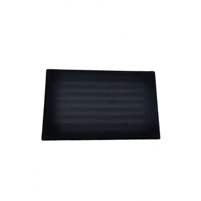 Suport organizator pentru inele sau alte accesorii mici BlackExposer, 7 randuri, catifea neagra, 22x14x3 cm, Doty®️ [4]