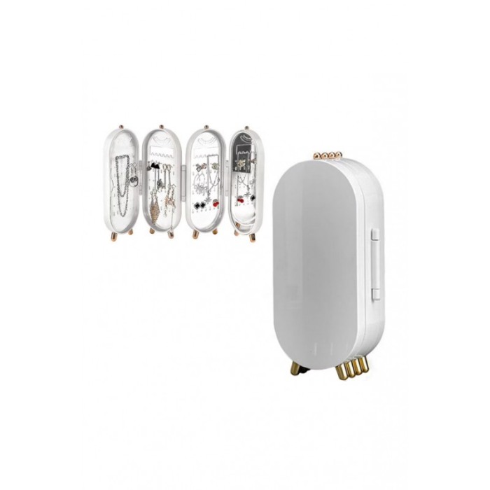 Suport pentru bijuterii deluxe Jewelry Cabinet Doty®, dulapior, oglinda, depozitare/expunere, plastic, 11,5x23,5 x 6,5 cm [6]