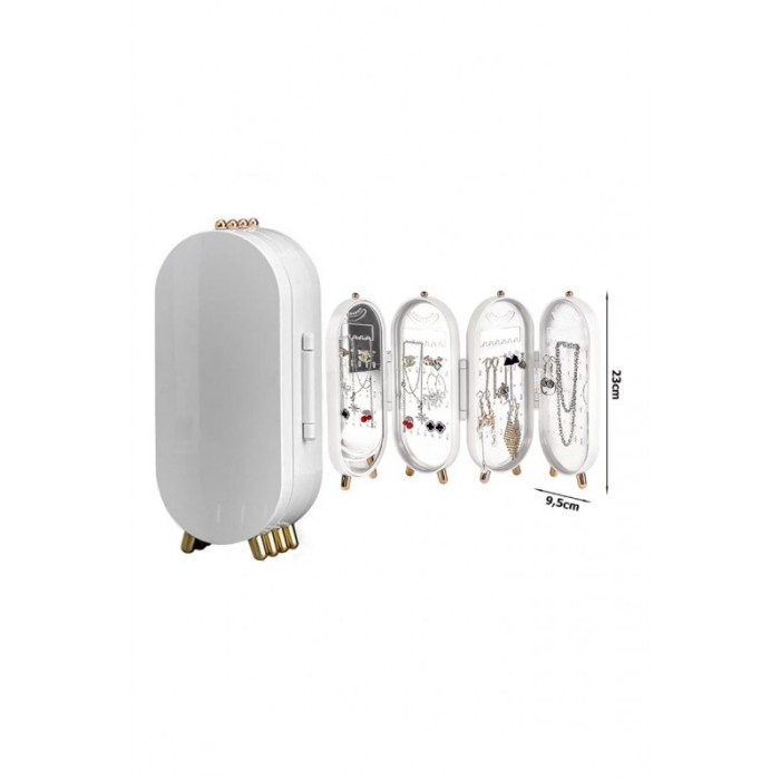 Suport pentru bijuterii deluxe Jewelry Cabinet Doty®, dulapior, oglinda, depozitare/expunere, plastic, 11,5x23,5 x 6,5 cm [10]