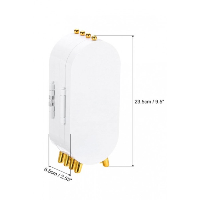 Suport pentru bijuterii deluxe Jewelry Cabinet Doty®, dulapior, oglinda, depozitare/expunere, plastic, 11,5x23,5 x 6,5 cm [5]