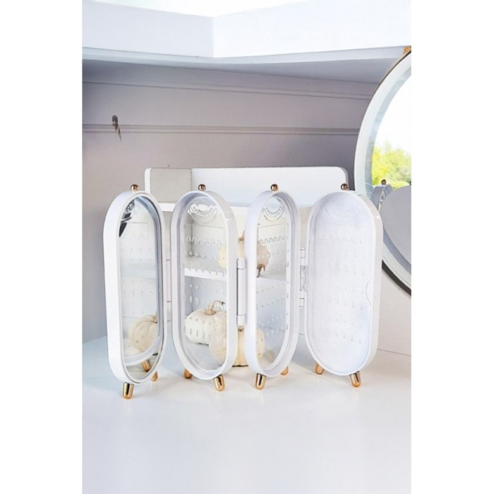 Suport pentru bijuterii deluxe Jewelry Cabinet Doty®, dulapior, oglinda, depozitare/expunere, plastic, 11,5x23,5 x 6,5 cm [4]