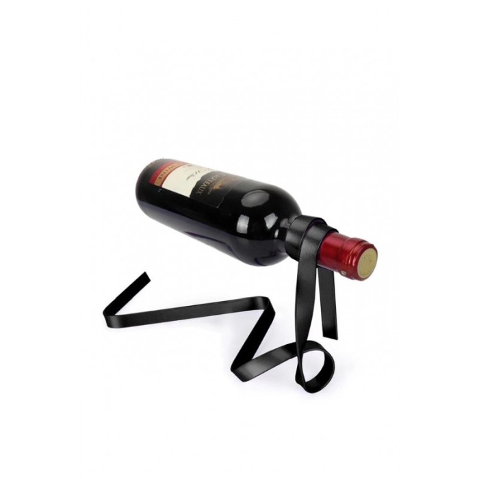 Suport pentru sticla de vin Magic Wine, forma de panglica, 36x17 cm, negru [5]