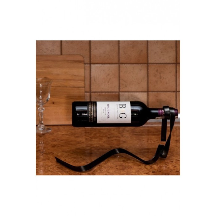 Suport pentru sticla de vin Magic Wine, forma de panglica, 36x17 cm, negru [6]