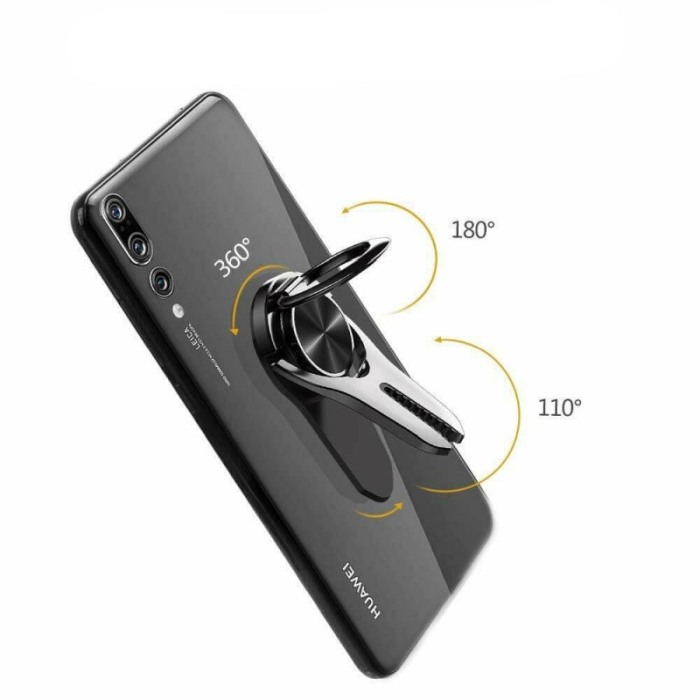 Suport pentru telefon tip Ring Holder 2 in 1 , inel cu rotatie 360, suport auto , Albastru [5]