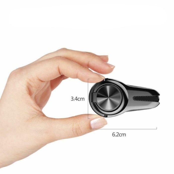 Suport pentru telefon tip Ring Holder 2 in 1 , inel cu rotatie 360, suport auto , Negru [8]