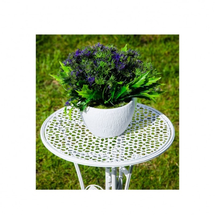 Suport Petalize pentru aranjamente florare sau ghiveci, metal, pliabil,rezistent, 72 cm , alb, design creativ, [5]