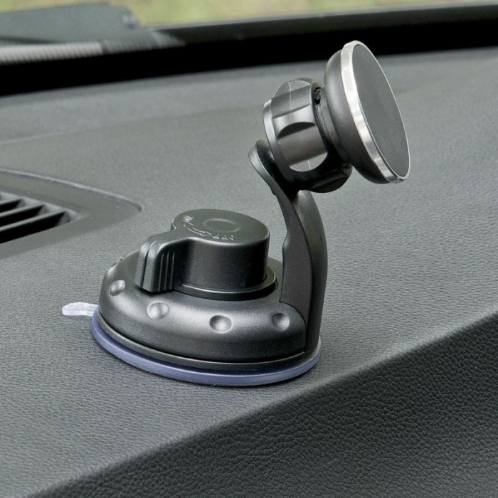 Suport telefon auto 360 magnetic , prindere cu ventuza, Negru [5]