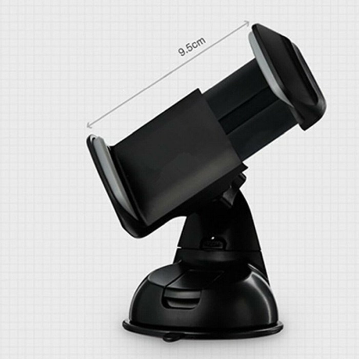 Suport telefon auto 360, prindere cu ventuza , deschidere de 9 cm, Negru [5]