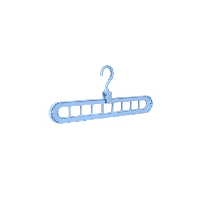 Suport umerase pentru organizarea hainelor MultiHanger Doty.ro®, 9 spatii, 32 cm, albastru, design creativ [1]
