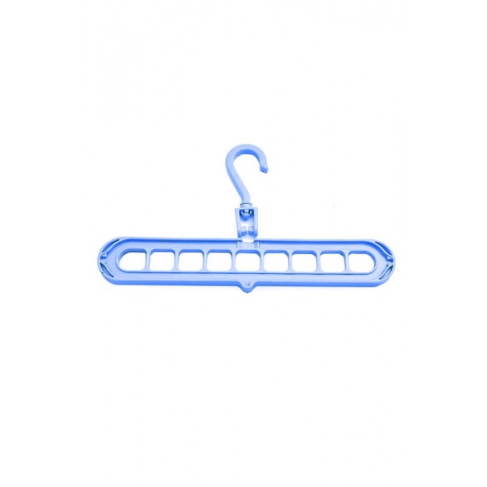 Suport umerase pentru organizarea hainelor MultiHanger Doty.ro®, 9 spatii, 32 cm, albastru, design creativ [5]