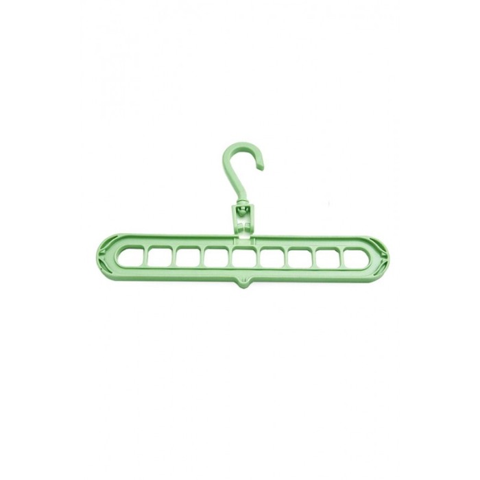 Suport umerase pentru organizarea hainelor MultiHanger Doty.ro®, 9 spatii, 32 cm, verde, design creativ [3]