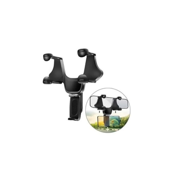 Suport universal AutoMirror de oglinda pentru telefon, usor de montat, sigur, negru, [4]