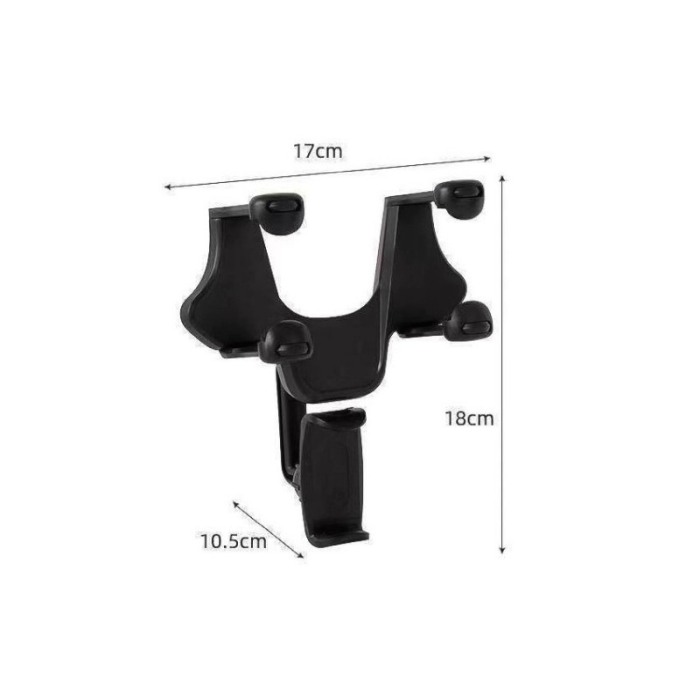 Suport universal AutoMirror de oglinda pentru telefon, usor de montat, sigur, negru, [3]