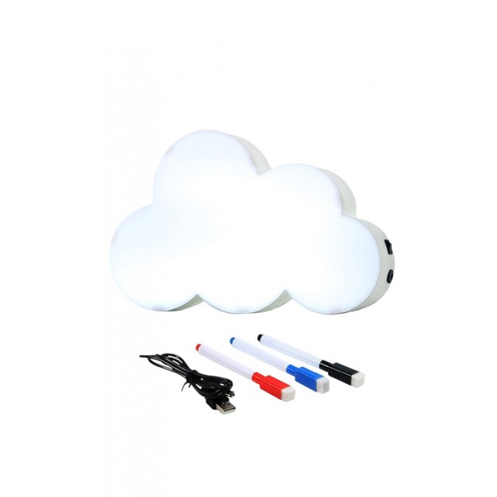 Tabla iluminata CloudsMessage, tip lampa de veghe, USB inclus, 18x30 cm, alb, Doty®️ [6]