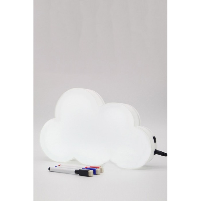Tabla iluminata CloudsMessage, tip lampa de veghe, USB inclus, 18x30 cm, alb, Doty®️ [4]