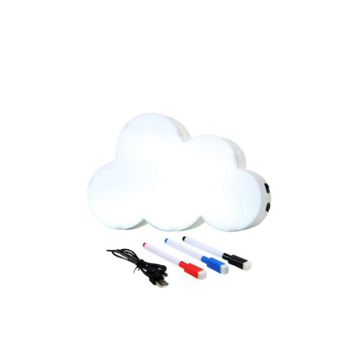 Tabla iluminata CloudsMessage, tip lampa de veghe, USB inclus, 18x30 cm, alb, Doty®️ [3]