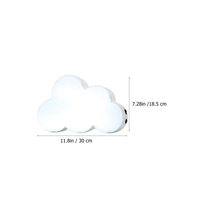 Tabla iluminata CloudsMessage, tip lampa de veghe, USB inclus, 18x30 cm, alb, Doty®️ [2]