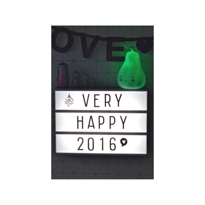 Tabla iluminata MessageLights, tip lampa de veghe, litere si simboluri incluse, reincarcabila, USB inclus, 23x30 cm, alb, Doty®️ [7]