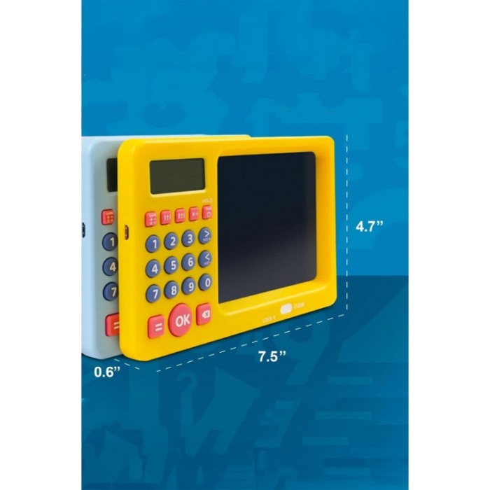Tableta LCD 2 in 1 pentru copii EinsteinTab Doty®, calculator, scris si desenat, Stilou, stergere, educativa, USB, 19x15 cm [5]