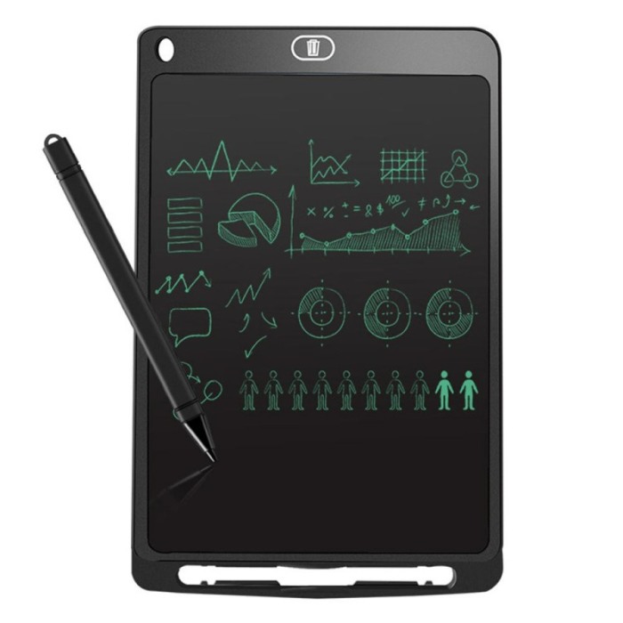 Tableta LCD desenat si scris, 8.5", pentru copii sau grafica , cu buton stergere, negru, Doty [10]