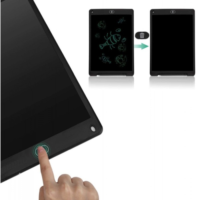 Tableta LCD desenat si scris, 8.5", pentru copii sau grafica , cu buton stergere, negru, Doty [5]
