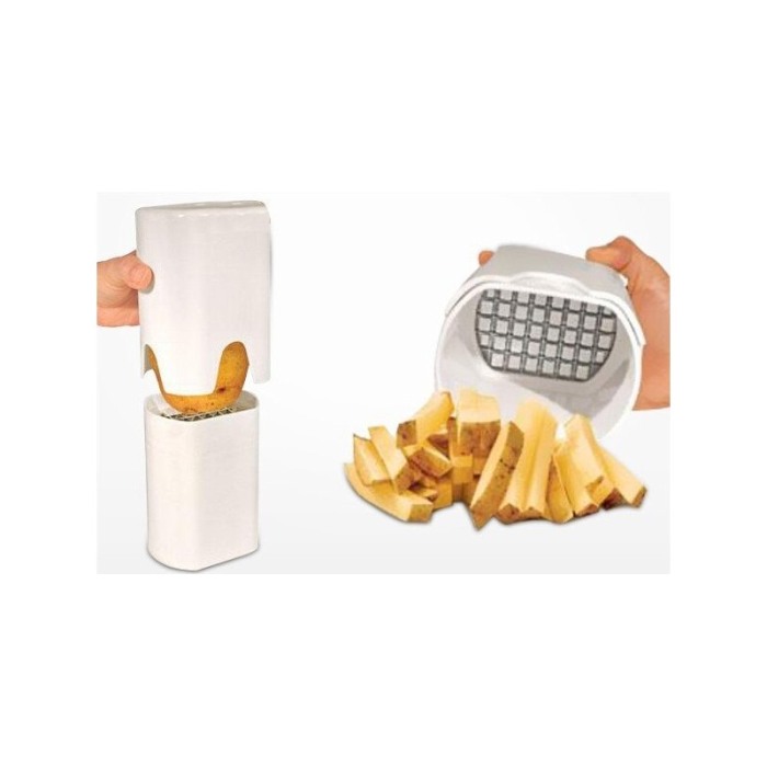Taietor manual So Good Fries pentru cartofi, rapid si eficient , materiale de calitate, 13x10 cm,alb,doty [2]