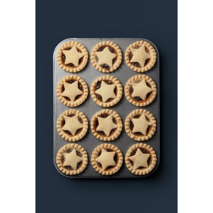Tava de copt pentru mini-prajituri BackON Doty®, din otel carbon, 12 spatii, 35x26x3 cm, gri [9]