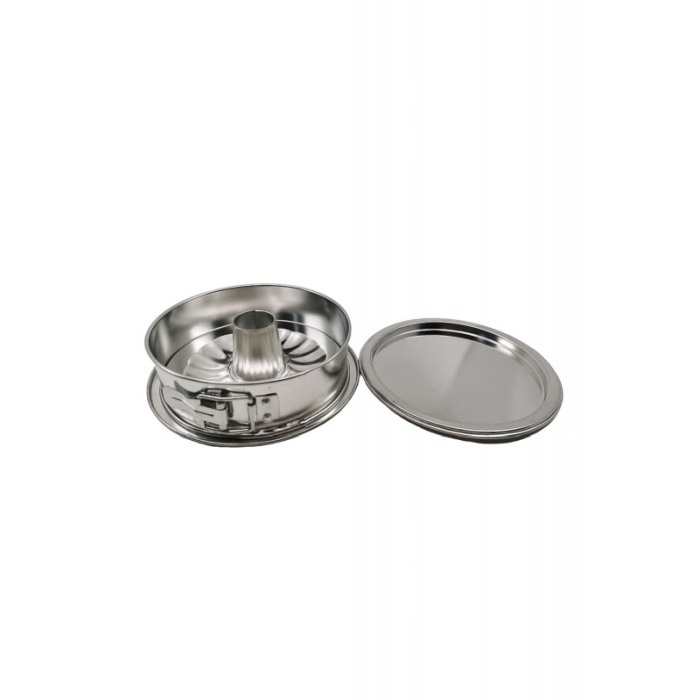 Tava de copt Silver Platter, pentru torturi si prajituri, cu fundul detasabil, argintiu, 17.5x5 cm [2]