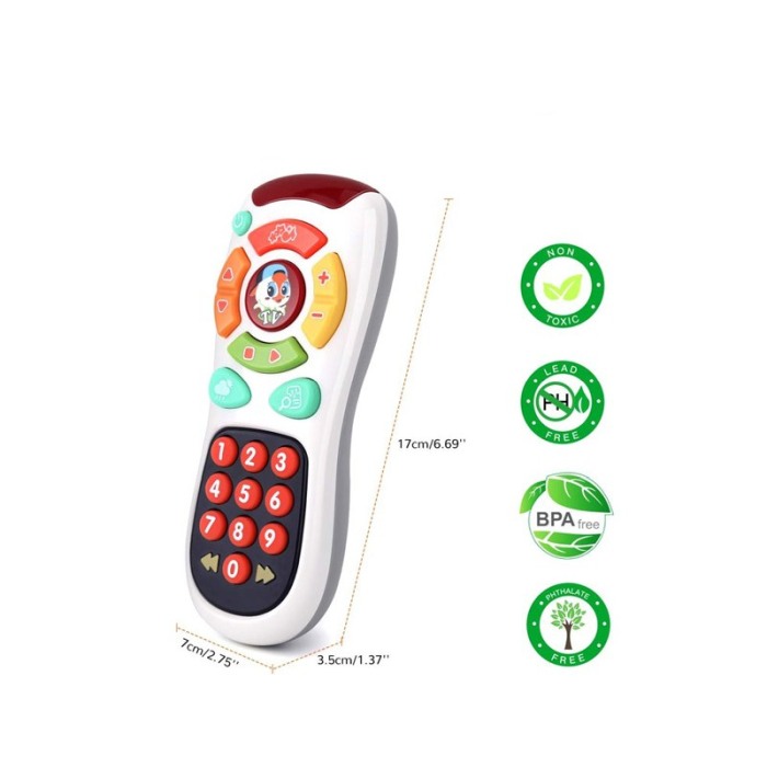 Telecomanda de jucarie KidsTV, efecte luminoase si sonore, in limba engleza,17x7 cm, Doty®️ [8]