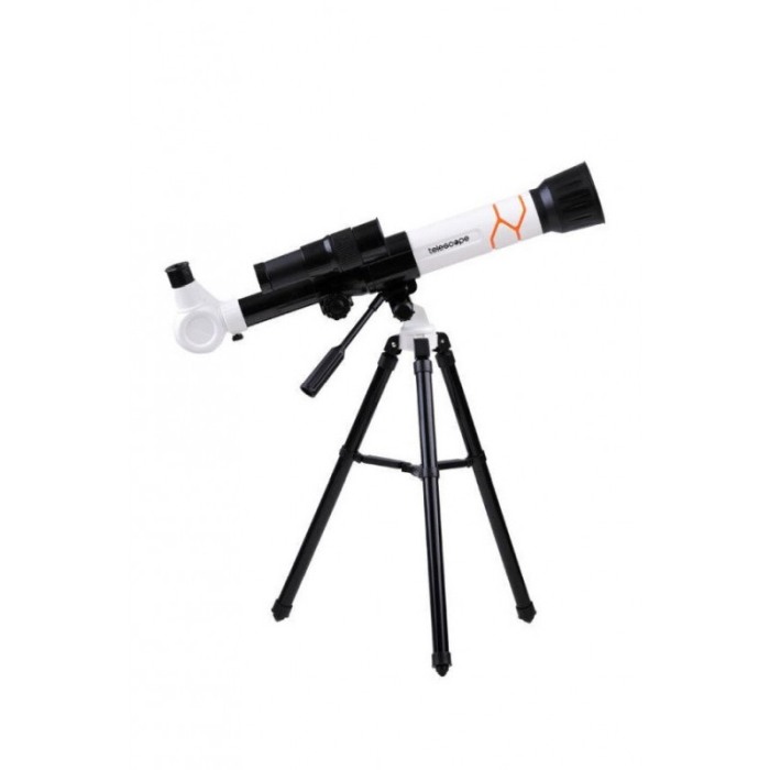 Telescop de jucarie UniverseView, acesorii inclus, trepied inclus, sticla optica, negru/alb [5]