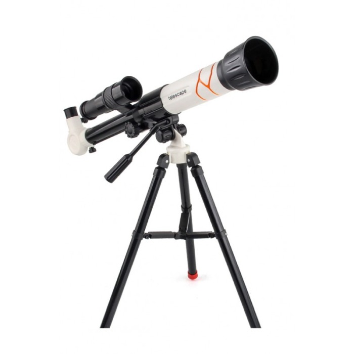 Telescop de jucarie UniverseView, acesorii inclus, trepied inclus, sticla optica, negru/alb [7]