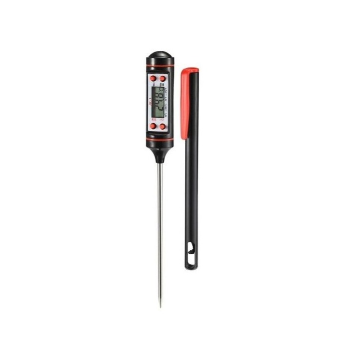 Termometru alimentar digital Heat&Cook, de bucatarie, cu sonda -50° C - +300° C, capac inclu, tija inox, 18 cm, negru, Doty® [3]