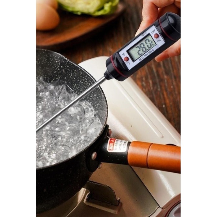 Termometru alimentar digital Heat&Cook, de bucatarie, cu sonda -50° C - +300° C, capac inclu, tija inox, 18 cm, negru, Doty® [7]