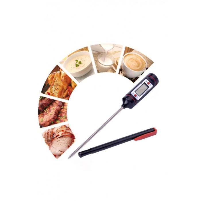 Termometru alimentar digital Heat&Cook, de bucatarie, cu sonda -50° C - +300° C, capac inclu, tija inox, 18 cm, negru, Doty® [6]