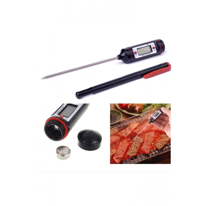Termometru alimentar digital Heat&Cook, de bucatarie, cu sonda -50° C - +300° C, capac inclu, tija inox, 18 cm, negru, Doty® [4]