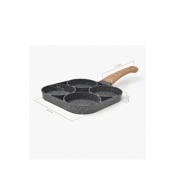 Tigaie antiaderenta SmartCooking cu 4 compartimente, material aliaj de aluminiu, 20x18 cm, gri [2]