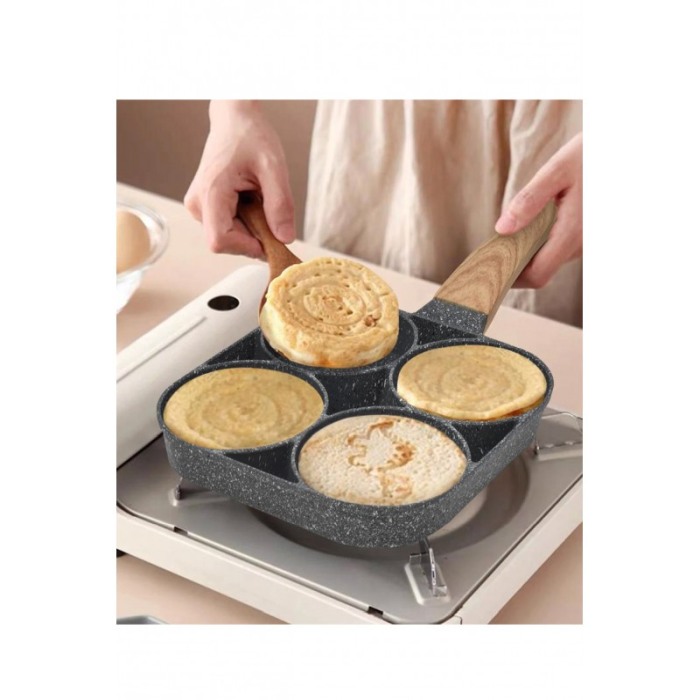 Tigaie antiaderenta SmartCooking cu 4 compartimente, material aliaj de aluminiu, 20x18 cm, gri [5]