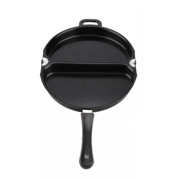 Tigaie Breakfast pliabila, usor de folosit si de curatat ,forma ovala,marime medie, negru,doty [8]