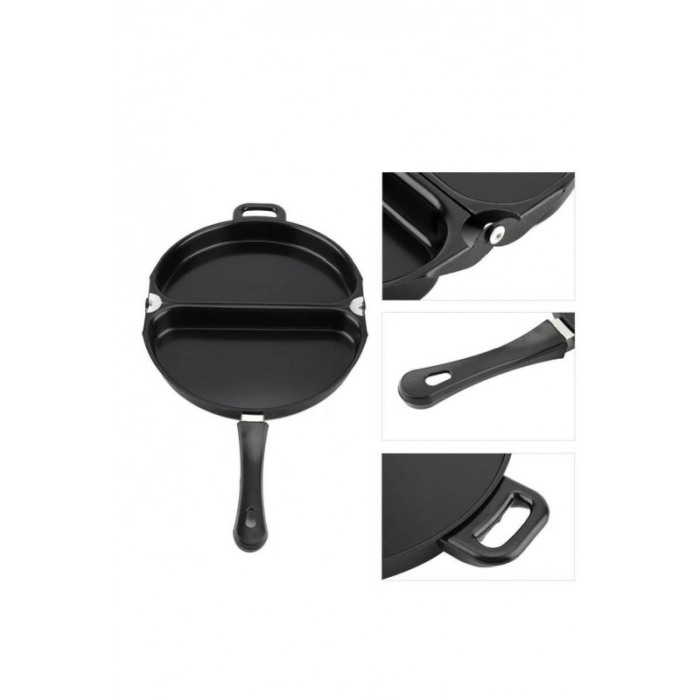 Tigaie Breakfast pliabila, usor de folosit si de curatat ,forma ovala,marime medie, negru,doty [5]