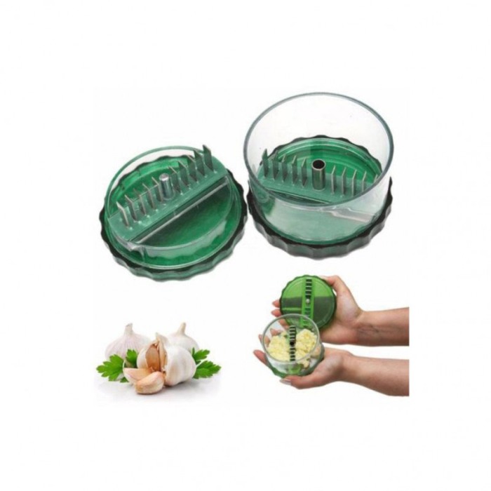 Tocator manual usturoi, GarlicPro cu 10 lame din otel, pentru maruntire, 9x6 cm [1]